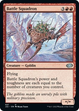Battle Squadron (J22) #497 Uncommon (Lightly Played) Jumpstart 2022 Magic: The Gathering: 2022