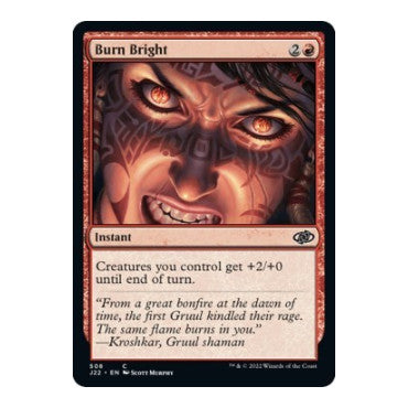 Burn Bright (J22) #508 Common (Lightly Played) Jumpstart 2022 Magic: The Gathering: 2022