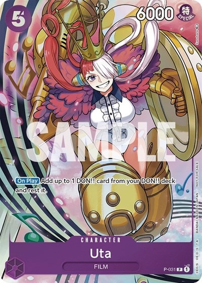 Uta (Event Pack Vol. 1) (OP-PR) #P-031 Promo (Foil Lightly Played) One Piece Promotion Cards One Piece Card Game: 2022