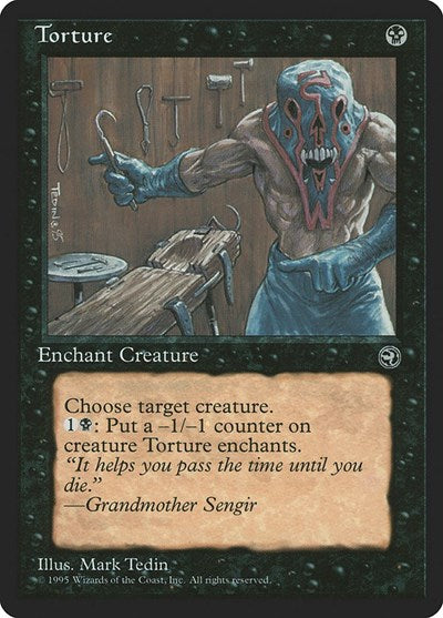 Torture (HML) #59a Common (Heavily Played) Homelands Magic: 1995