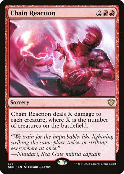 Chain Reaction (SCD) #126 Rare (Lightly Played) Starter Commander Decks Magic: The Gathering: 2022