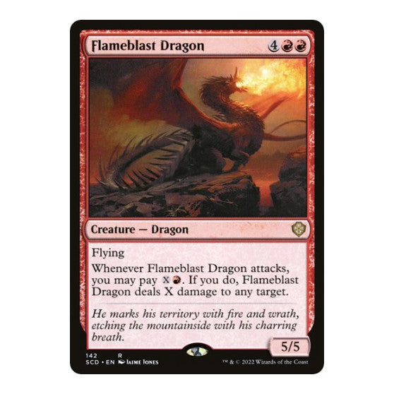 Flameblast Dragon (SCD) #142 Rare (Lightly Played) Starter Commander Decks Magic: The Gathering: 2022