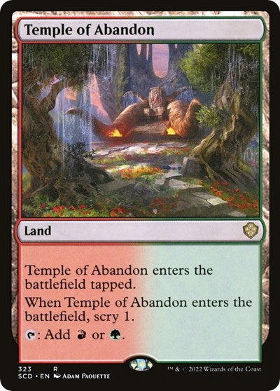 Temple of Abandon (SCD) #323 Rare (Lightly Played) Starter Commander Decks Magic: The Gathering: 2022