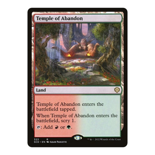 Temple of Abandon (SCD) #323 Rare (Lightly Played) Starter Commander Decks Magic: The Gathering: 2022
