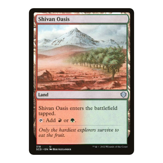 Shivan Oasis (SCD) #318 Uncommon (Lightly Played) Starter Commander Decks Magic: The Gathering: 2022