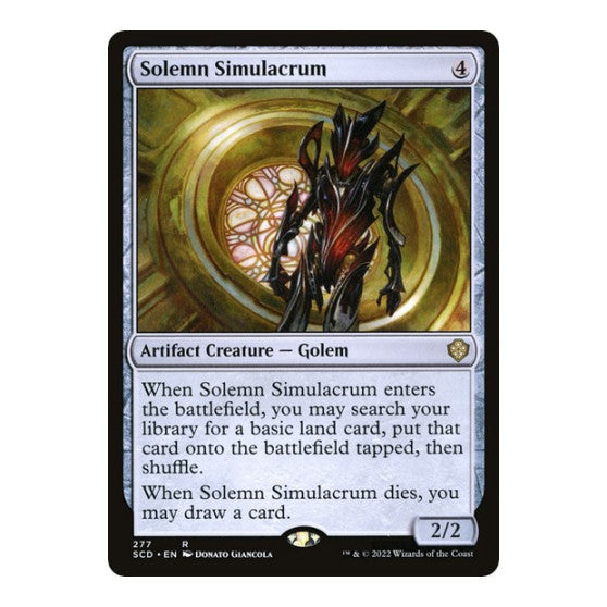 Solemn Simulacrum (SCD) #277 Rare (Lightly Played) Starter Commander Decks Magic: The Gathering: 2022