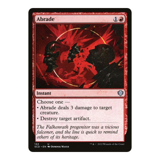 Abrade (SCD) #122 Uncommon (Lightly Played) Starter Commander Decks Magic: The Gathering: 2022