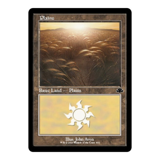 Plains 402 Retro Frame (DMR) #402 Land (Lightly Played) Dominaria Remastered Magic: The Gathering: 2023