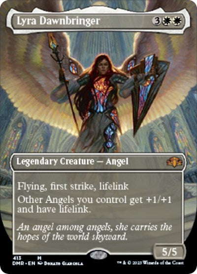 Lyra Dawnbringer Borderless (DMR) #413 Mythic Rare (Lightly Played) Dominaria Remastered Magic: The Gathering: 2023