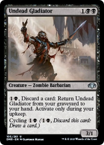 Undead Gladiator (DMR) #105 Uncommon (Lightly Played) Dominaria Remastered Magic: The Gathering: 2023