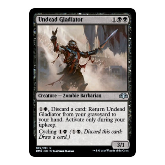 Undead Gladiator (DMR) #105 Uncommon (Lightly Played) Dominaria Remastered Magic: The Gathering: 2023
