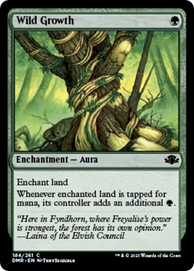Wild Growth (DMR) #184 Common (Lightly Played) Dominaria Remastered Magic: The Gathering: 2023