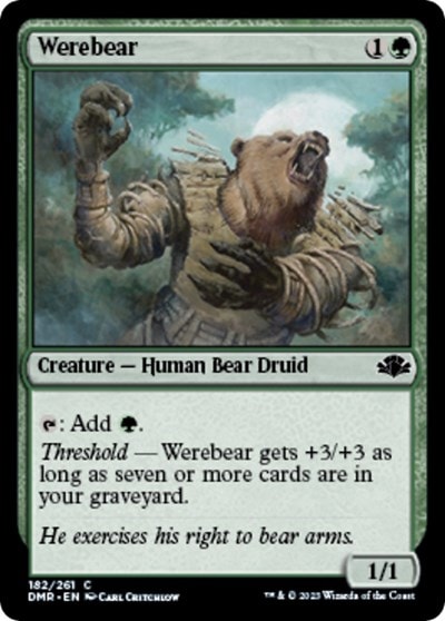 Werebear (DMR) #182 Common (Lightly Played) Dominaria Remastered Magic: The Gathering: 2023