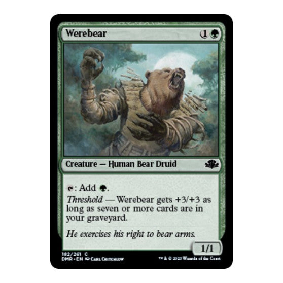 Werebear (DMR) #182 Common (Lightly Played) Dominaria Remastered Magic: The Gathering: 2023