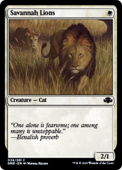 Savannah Lions (DMR) #24 Common (Lightly Played) Dominaria Remastered Magic: 2023