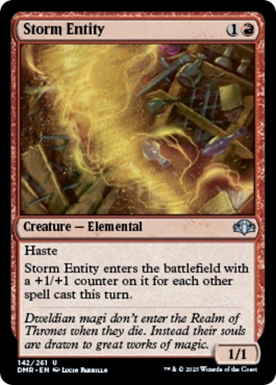 Storm Entity (DMR) #142 Uncommon (Lightly Played) Dominaria Remastered Magic: The Gathering: 2023
