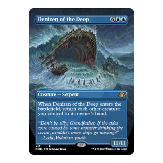 Denizen of the Deep Borderless (DMR) #417 Rare (Lightly Played) Dominaria Remastered Magic: The Gathering: 2023