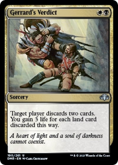 Gerrards Verdict (DMR) #190 Uncommon (Lightly Played) Dominaria Remastered Magic: The Gathering: 2023
