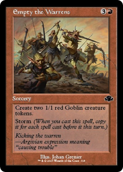 Empty the Warrens Retro Frame (DMR) #318 Common (Foil Lightly Played) Dominaria Remastered Magic: 2023