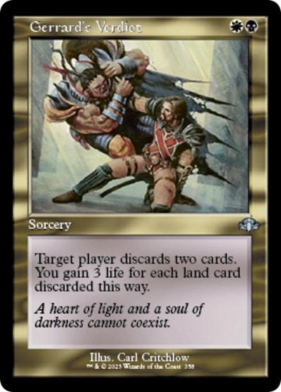 Gerrards Verdict Retro Frame (DMR) #358 Uncommon (Lightly Played) Dominaria Remastered Magic: The Gathering: 2023