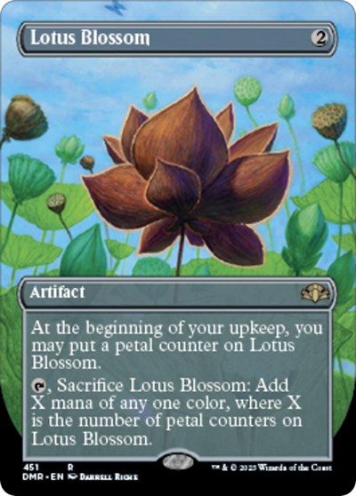 Lotus Blossom Borderless (DMR) #451 Rare (Lightly Played) Dominaria Remastered Magic: The Gathering: 2023