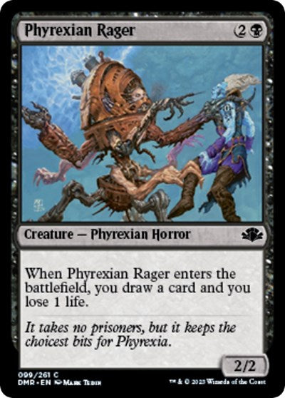 Phyrexian Rager (DMR) #99 Common (Foil Lightly Played) Dominaria Remastered Magic: The Gathering: 2023