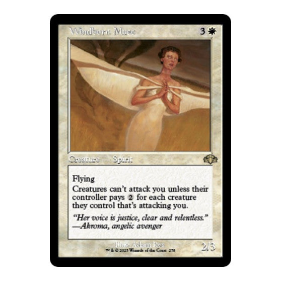 Windborn Muse Retro Frame (DMR) #278 Rare (Foil Lightly Played) Dominaria Remastered Magic: The Gathering: 2023
