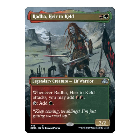 Radha Heir to Keld Borderless (DMR) #446 Uncommon (Lightly Played) Dominaria Remastered Magic: The Gathering: 2023