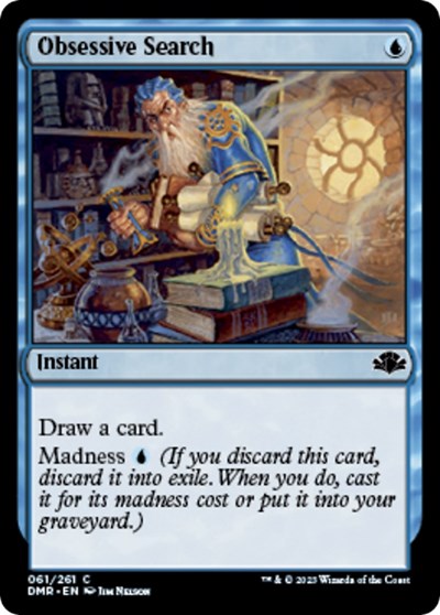 Obsessive Search (DMR) #61 Common (Lightly Played) Dominaria Remastered Magic: The Gathering: 2023