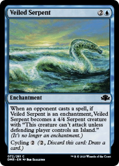 Veiled Serpent (DMR) #72 Common (Foil Lightly Played) Dominaria Remastered Magic: The Gathering: 2023