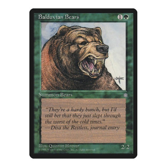 Balduvian Bears (ICE) #226 Common (Moderately Played) Ice Age Magic: The Gathering: 1995