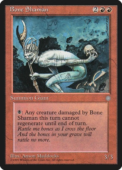 Bone Shaman (ICE) #176 Common (Moderately Played) Ice Age Magic: The Gathering: 1995