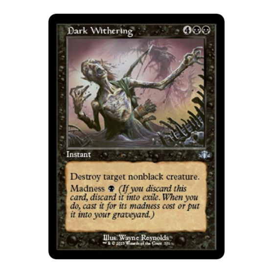 Dark Withering (Retro Frame) (DMR) #301 Uncommon (Lightly Played) Dominaria Remastered Magic: The Gathering: 2023