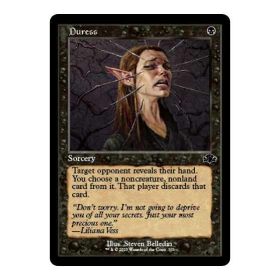 Duress Retro Frame (DMR) #303 Common (Lightly Played) Dominaria Remastered Magic: The Gathering: 2023