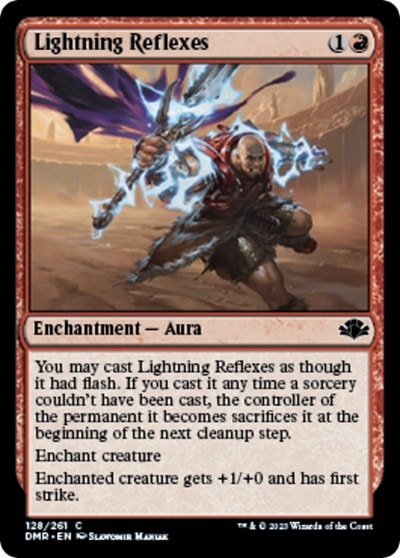 Lightning Reflexes (DMR) #128 Common (Lightly Played) Dominaria Remastered Magic: The Gathering: 2023