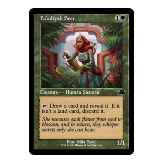 Faadiyah Seer Retro Frame (DMR) #340 Common (Lightly Played) Dominaria Remastered Magic: The Gathering: 2023