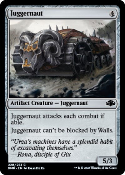 Juggernaut (DMR) #228 Common (Lightly Played) Dominaria Remastered Magic: The Gathering: 2023