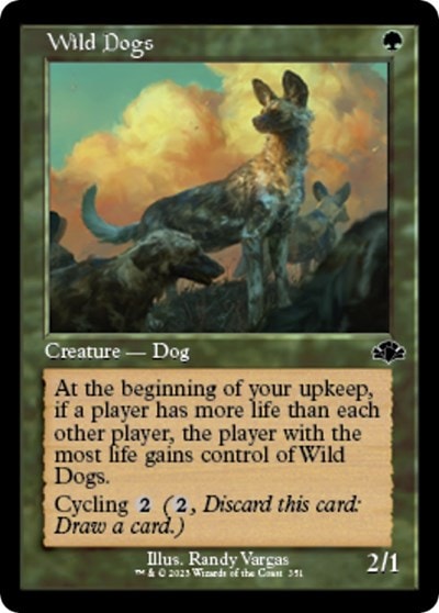 Wild Dogs Retro Frame (DMR) #351 Common (Lightly Played) Dominaria Remastered Magic: The Gathering: 2023