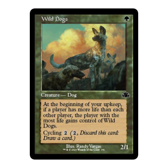 Wild Dogs (Retro Frame) (DMR) #351 Common (Lightly Played) Dominaria Remastered Magic: The Gathering: 2023