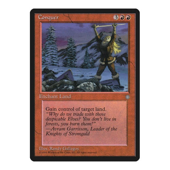Conquer (ICE) #180 Uncommon (Heavily Played) Ice Age Magic: The Gathering: 1995