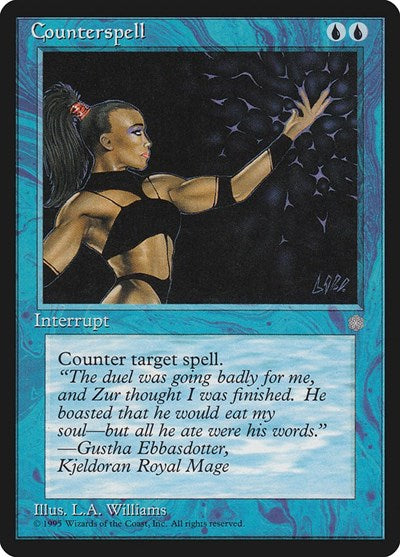 Counterspell (ICE) #64 Common (Heavily Played) Ice Age Magic: The Gathering: 1995