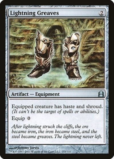 Lightning Greaves (CMD) #253 Uncommon (Moderately Played) Commander Magic: The Gathering: 2011