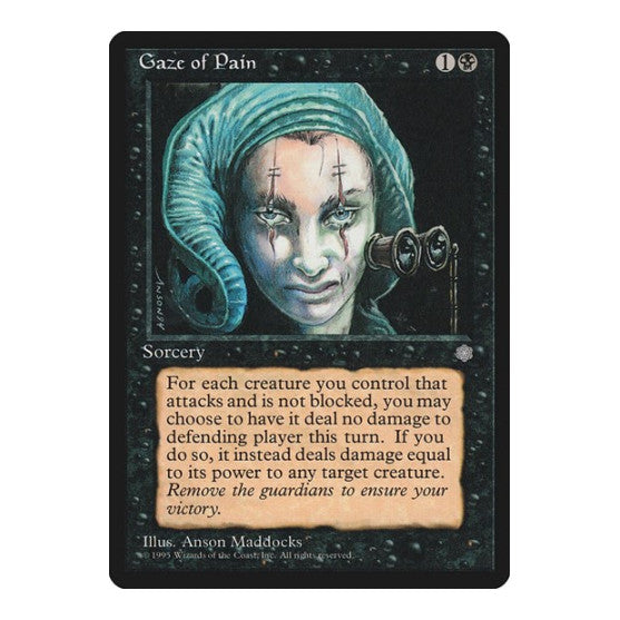 Gaze of Pain (ICE) #128 Common (Heavily Played) Ice Age Magic: The Gathering: 1995