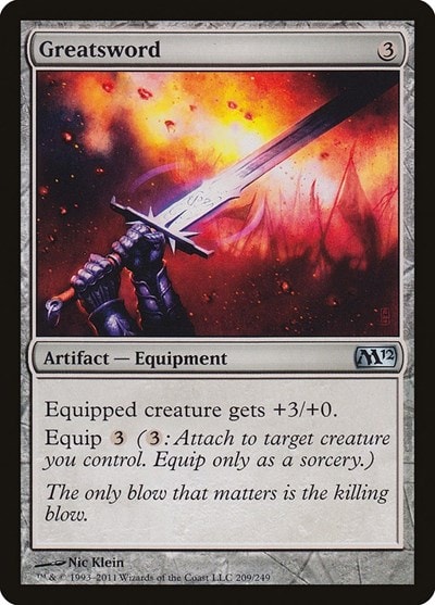Greatsword (M12) #209 Uncommon (Moderately Played) Magic 2012 (M12) Magic: The Gathering: 2011