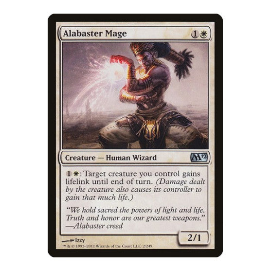 Alabaster Mage (M12) #2 Uncommon (Lightly Played) Magic 2012 (M12) Magic: The Gathering: 2011