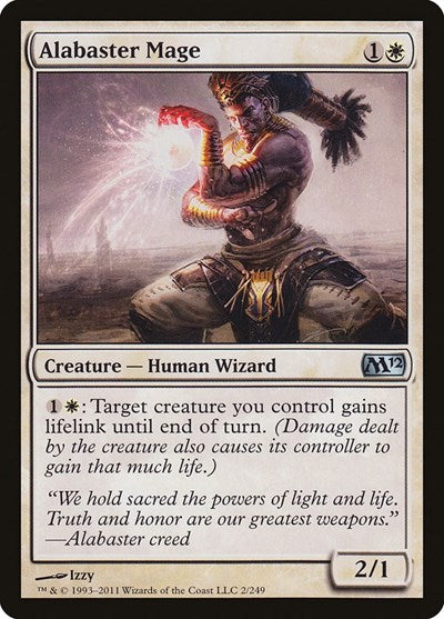 Alabaster Mage (M12) #2 Uncommon (Lightly Played) Magic 2012 (M12) Magic: 2011