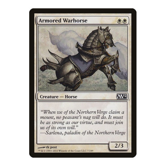 Armored Warhorse (M12) #7 Common (Lightly Played) Magic 2012 (M12) Magic: The Gathering: 2011