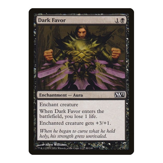 Dark Favor (M12) #89 Common (Lightly Played) Magic 2012 (M12) Magic: The Gathering: 2011