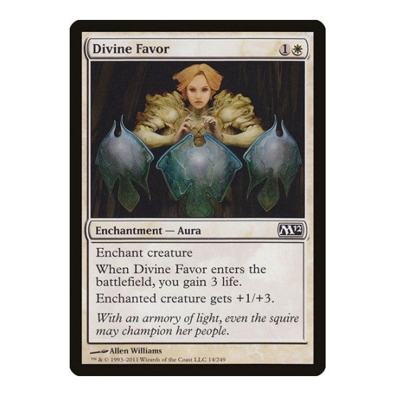 Divine Favor (M12) #14 Common (Lightly Played) Magic 2012 (M12) Magic: The Gathering: 2011