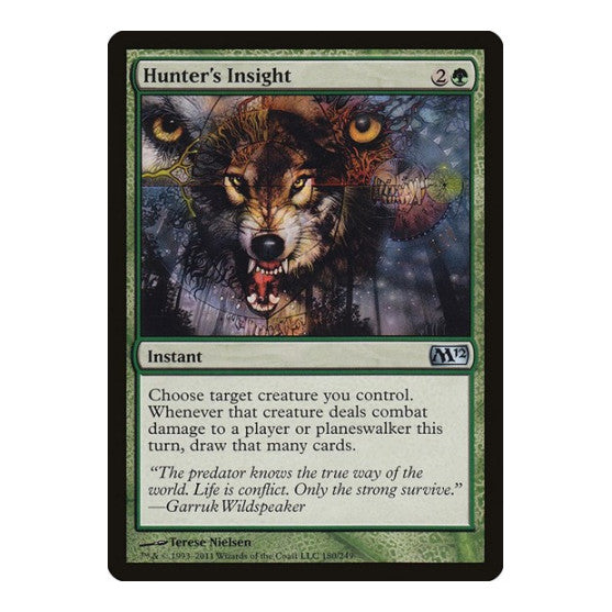 Hunters Insight (M12) #180 Uncommon (Moderately Played) Magic 2012 (M12) Magic: The Gathering: 2011
